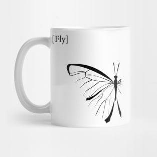 Fly Black & White Minimal, inspirational meanings Mug